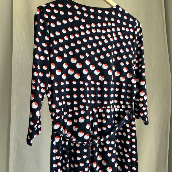 Max & Cleo Black and White Polka Dot Midi Dress - Picture 3 of 3